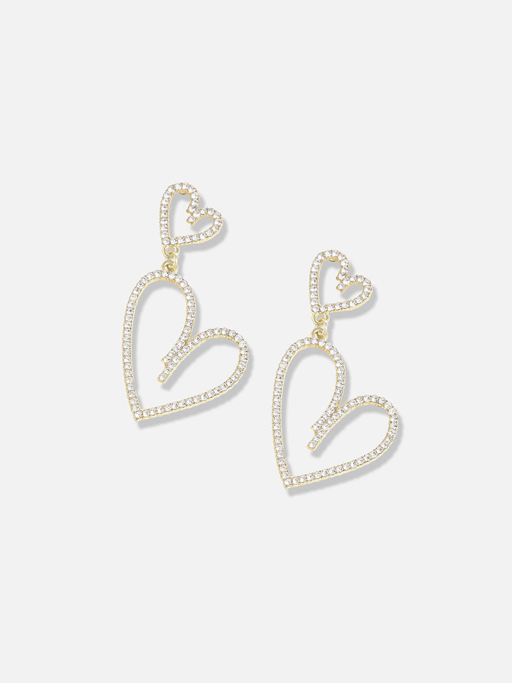 The Bling-Cuoer Drop Earrings - Crystal Silver