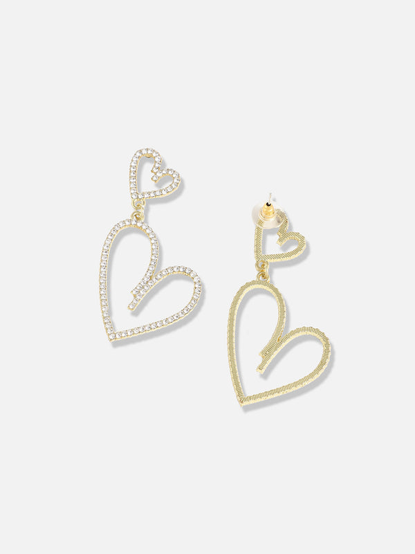 The Bling-Cuoer Drop Earrings - Crystal Silver