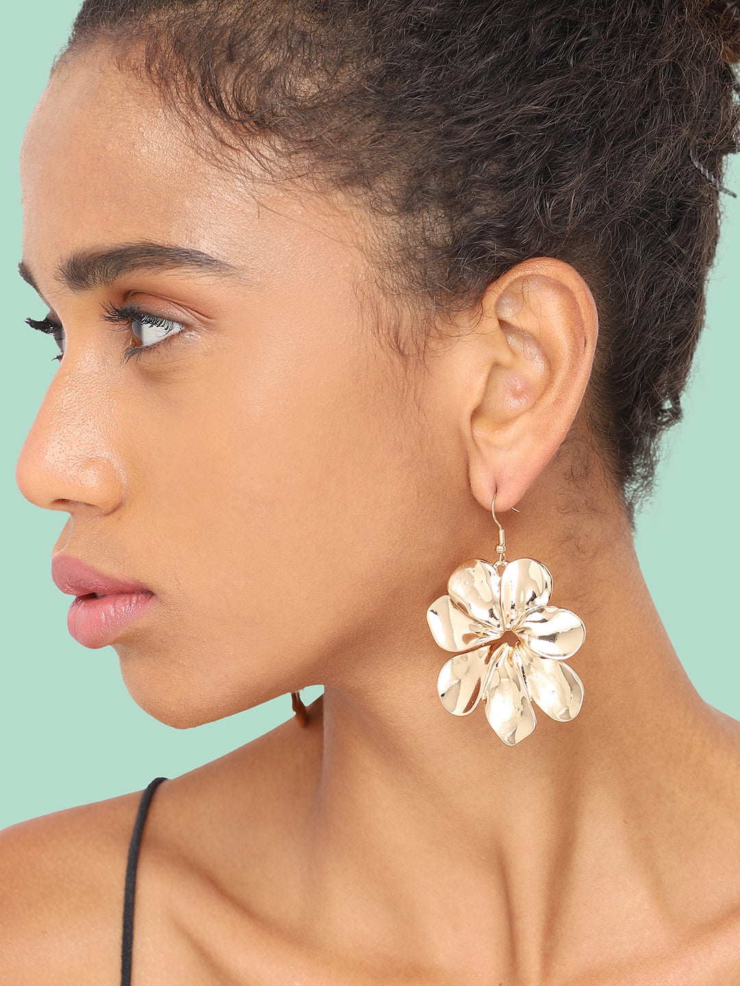 The Overlap-Flora Drop Earrings - California Gold