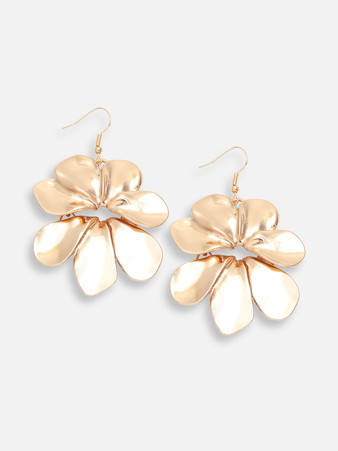 The Overlap-Flora Drop Earrings - California Gold
