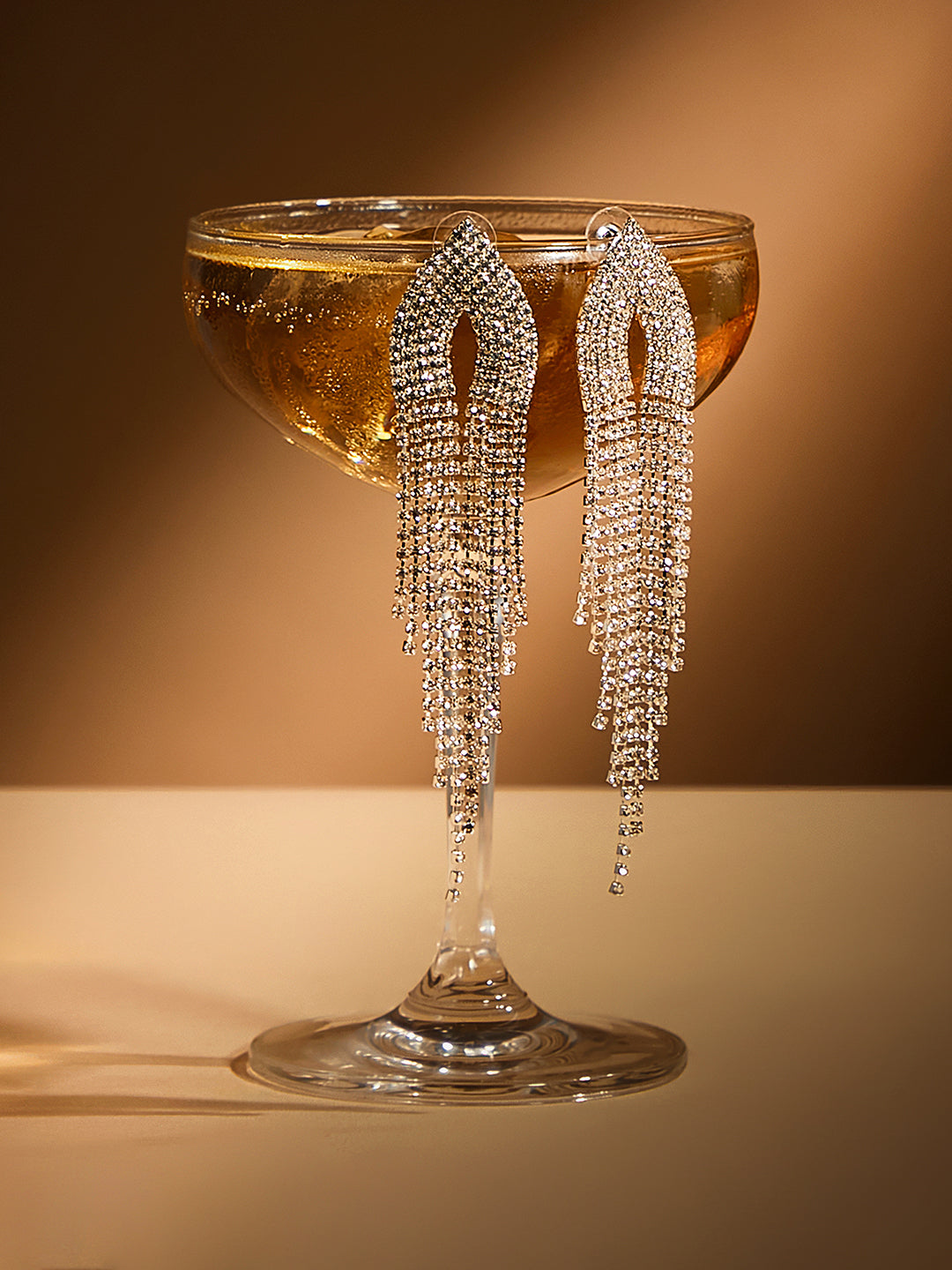 The Marquise-Bling Drop Earrings - Crystal Silver