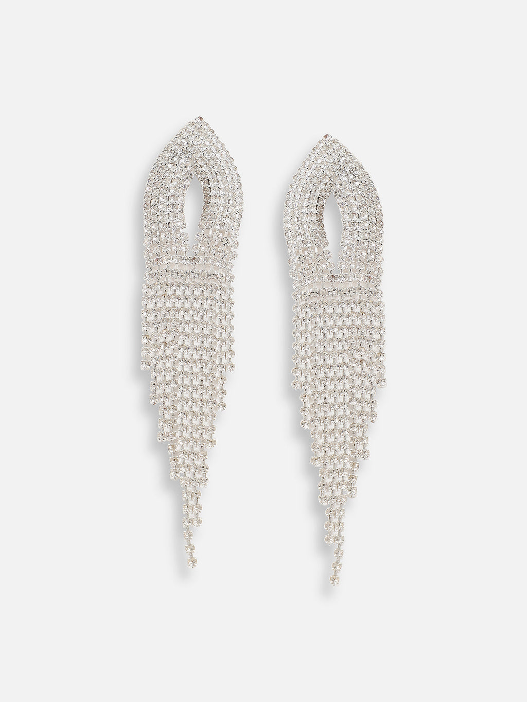 The Marquise-Bling Drop Earrings - Crystal Silver