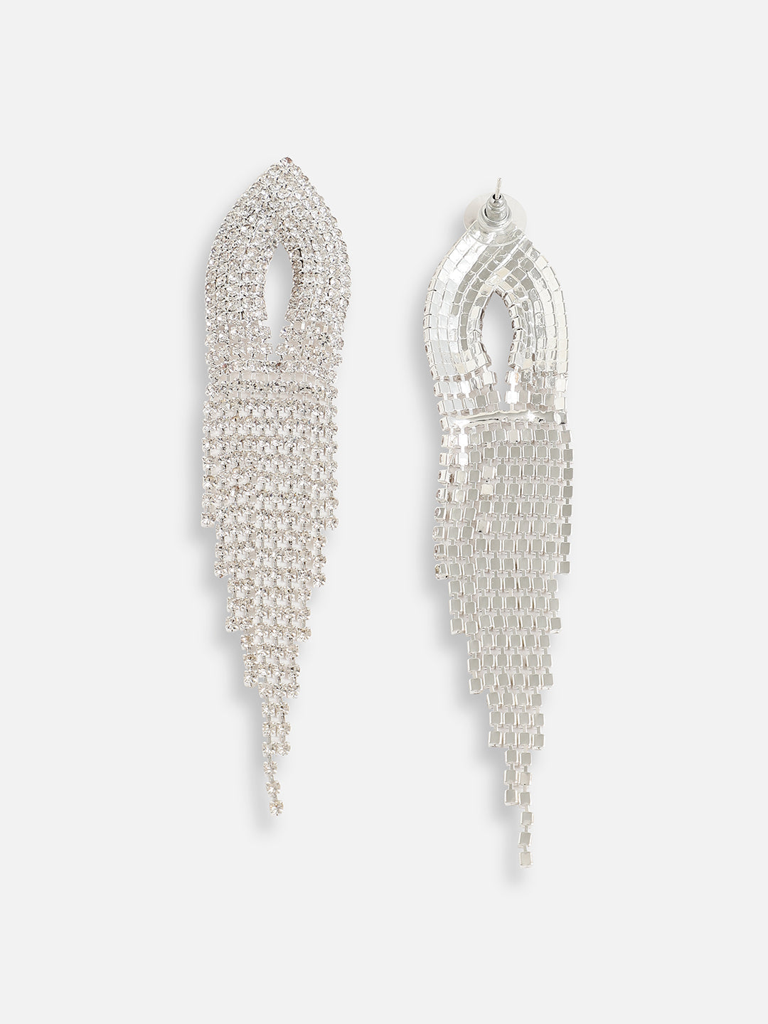 The Marquise-Bling Drop Earrings - Crystal Silver