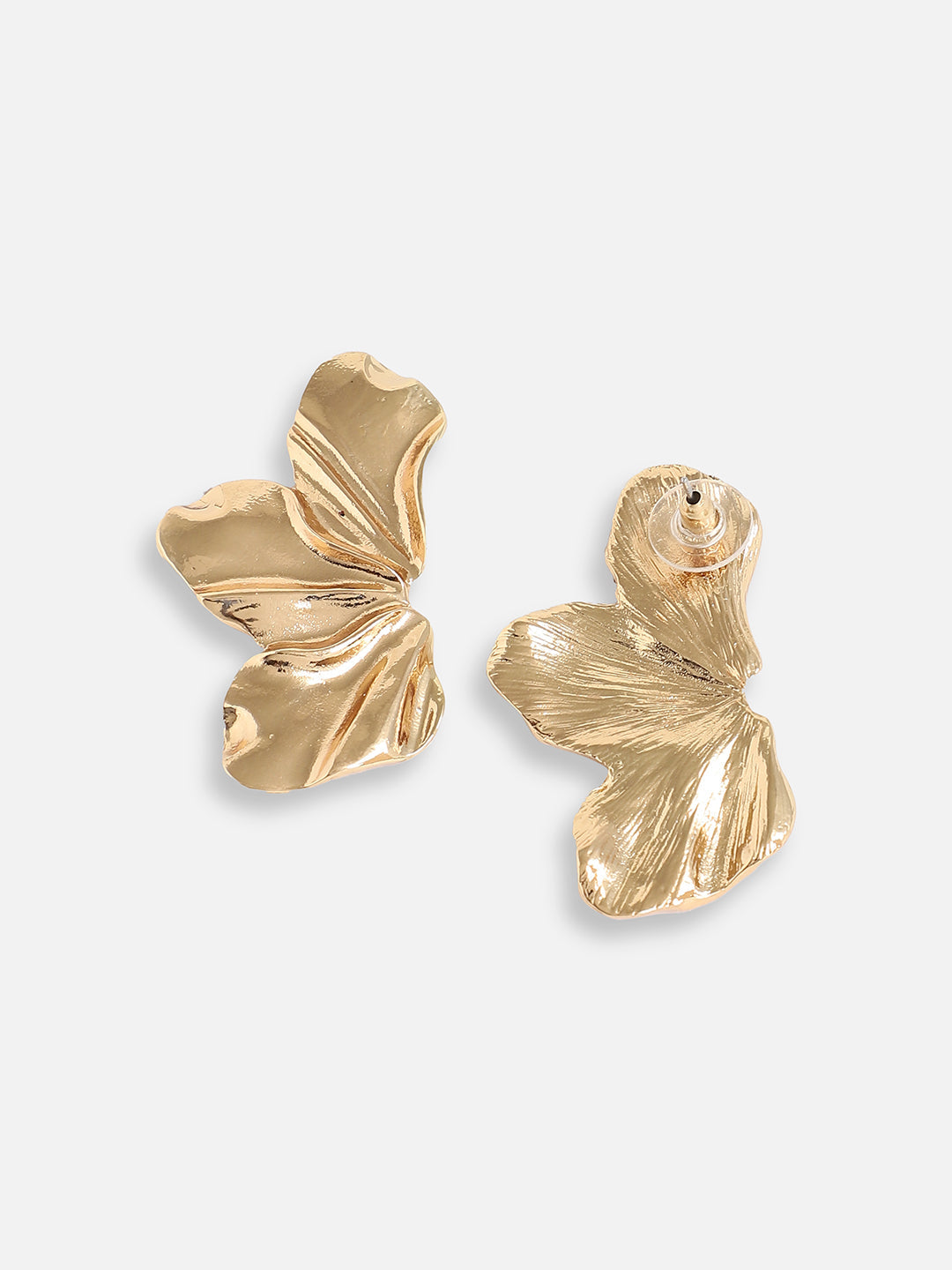The Withered-Floral Statement Earrings - California Gold