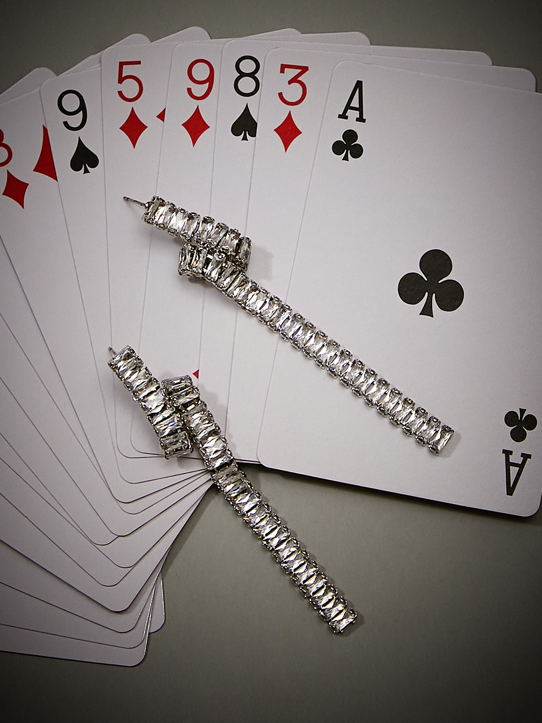 The Crystal-Twist Drop Earrings - Crystal Silver