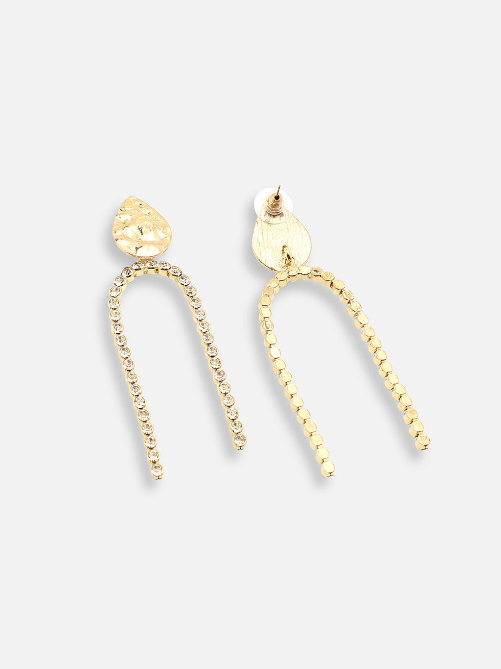 Women's Hammered-Arc Drop Earrings - California Gold