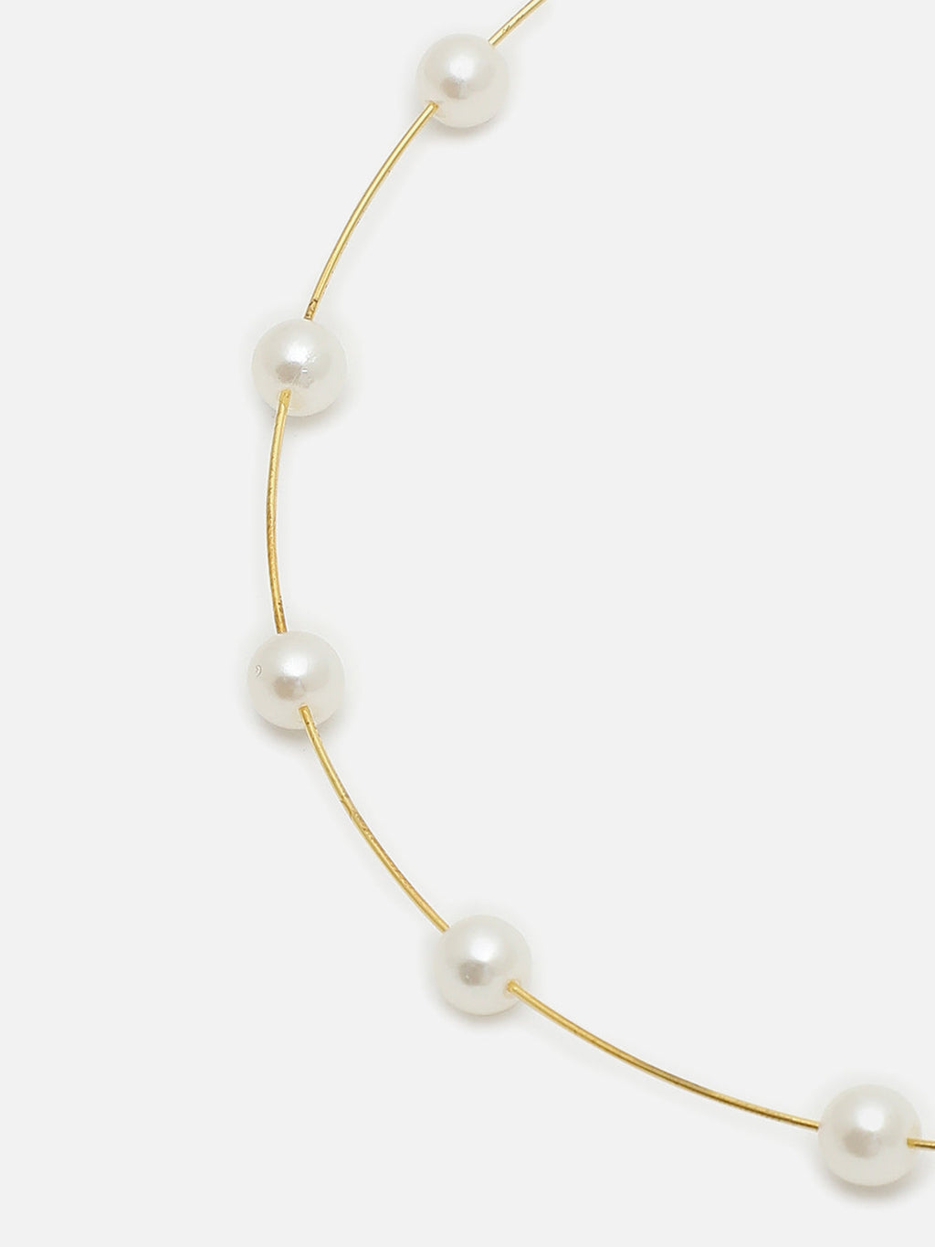 The Lined-Pearl Maxi Hoop Earrings - Pearl White