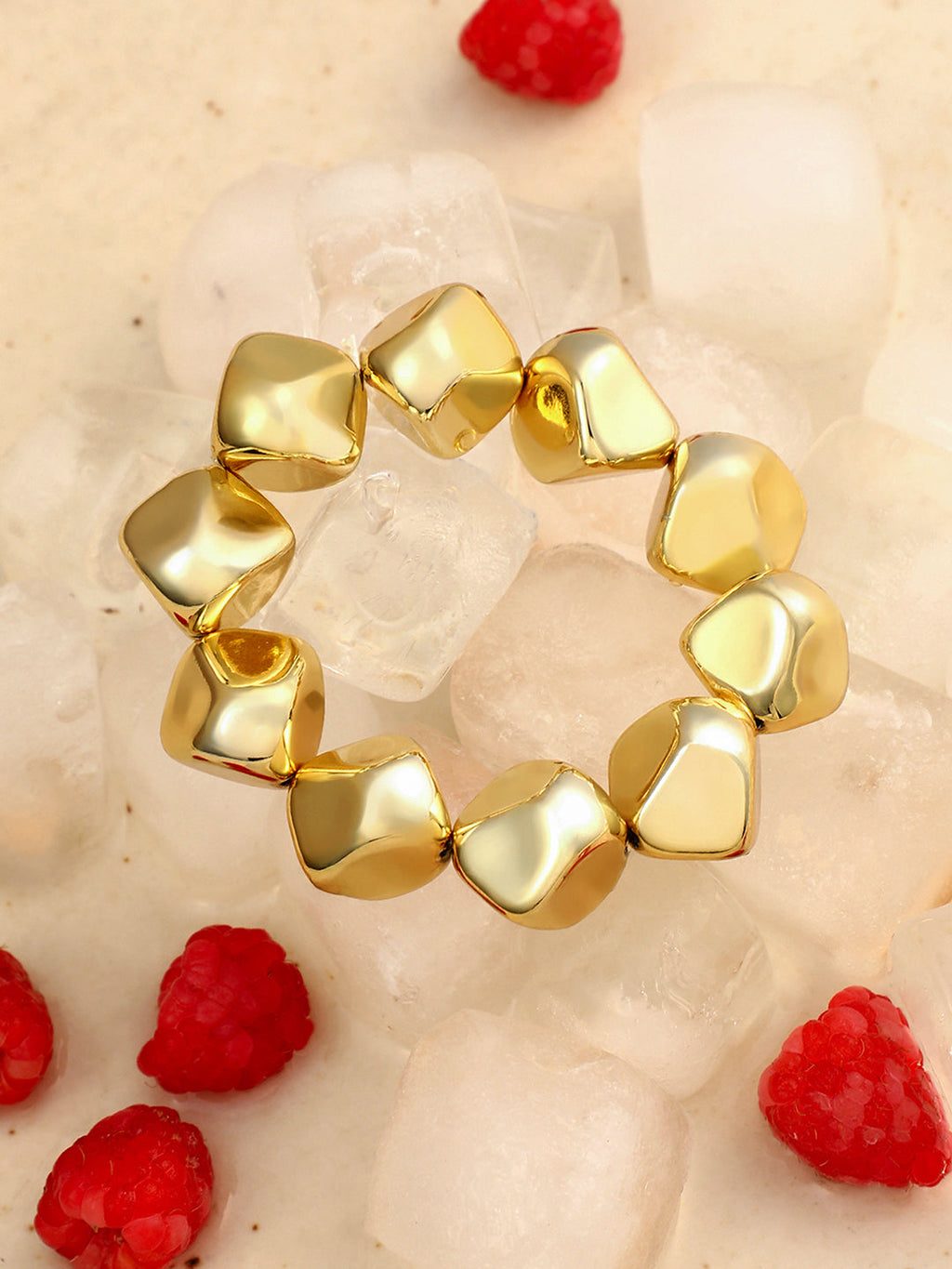 Women's The Dented Beaded Bracelet - California Gold