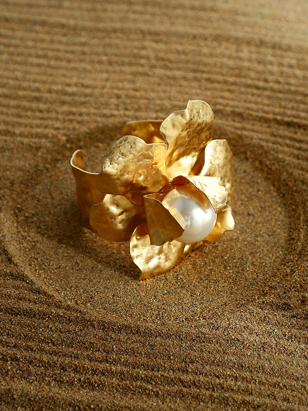 The Flora-Bloom Statement Bracelet - California Gold