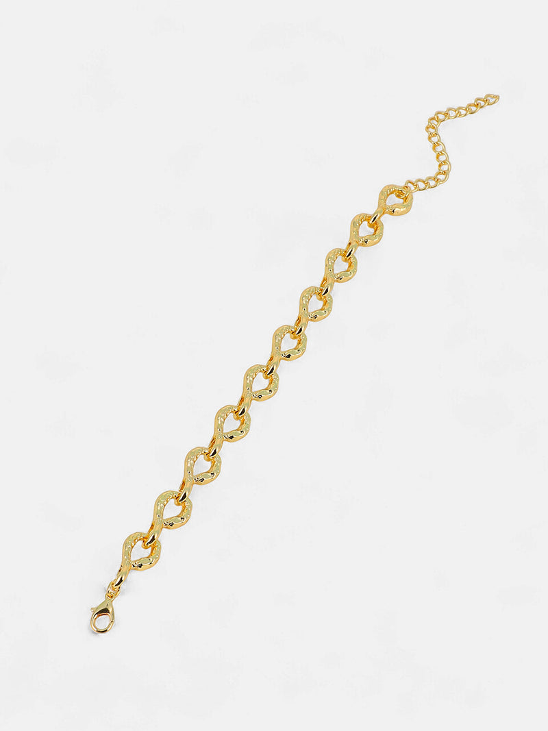 The Hammered Orb-Link Chain Bracelet - California Gold