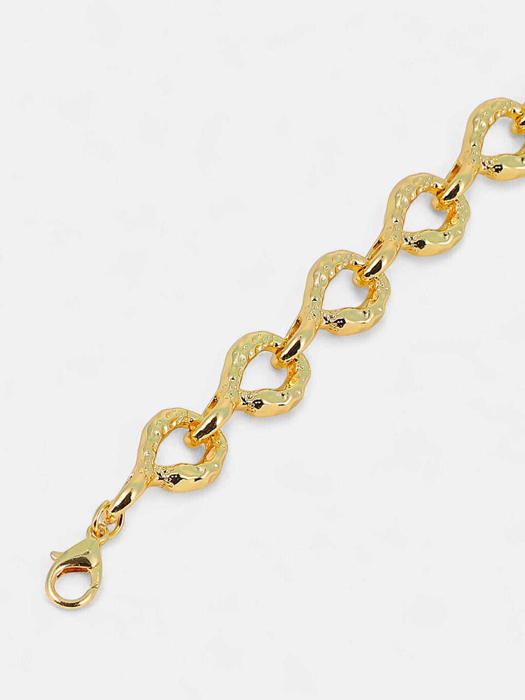 The Hammered Orb-Link Chain Bracelet - California Gold
