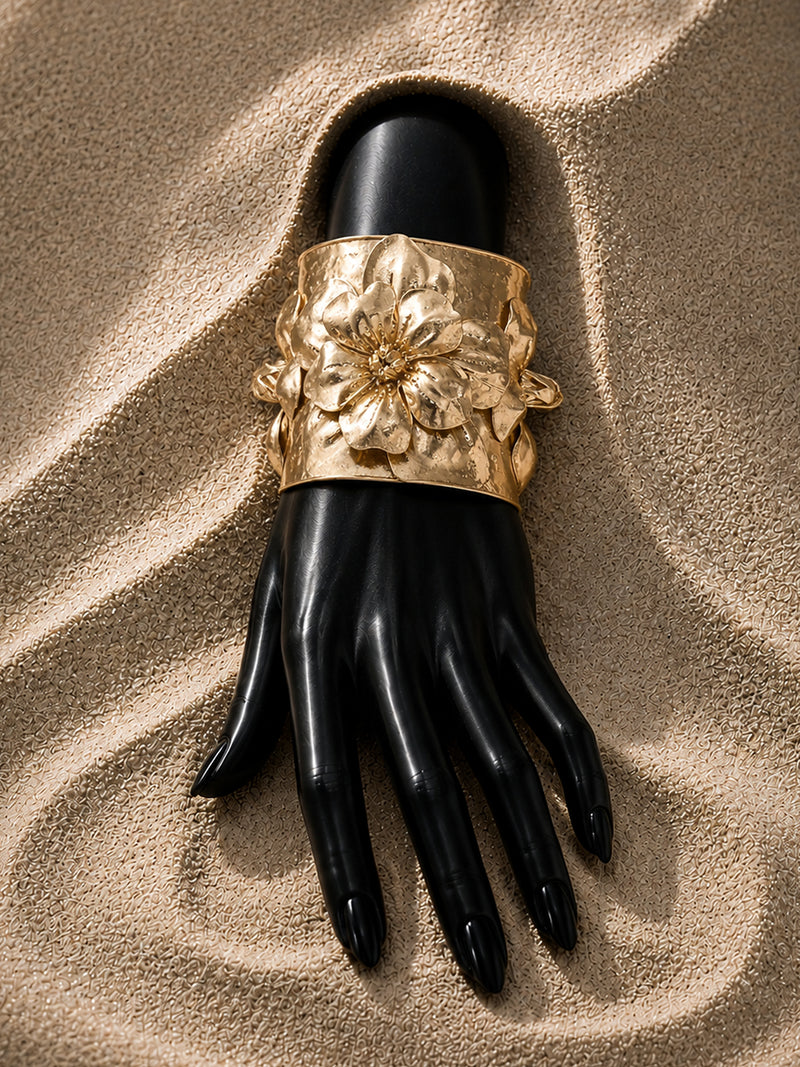 The Golden Bloom Cuff Bracelet