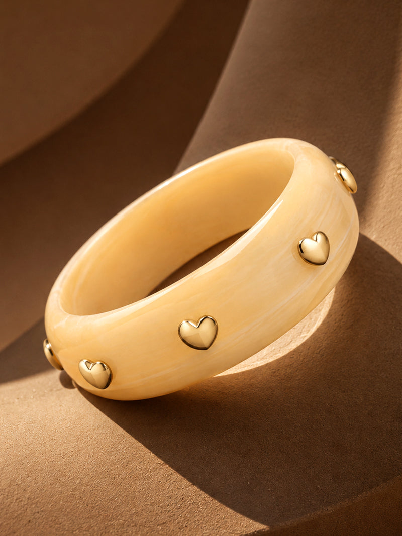 The Heart Whisper Resin Bangle