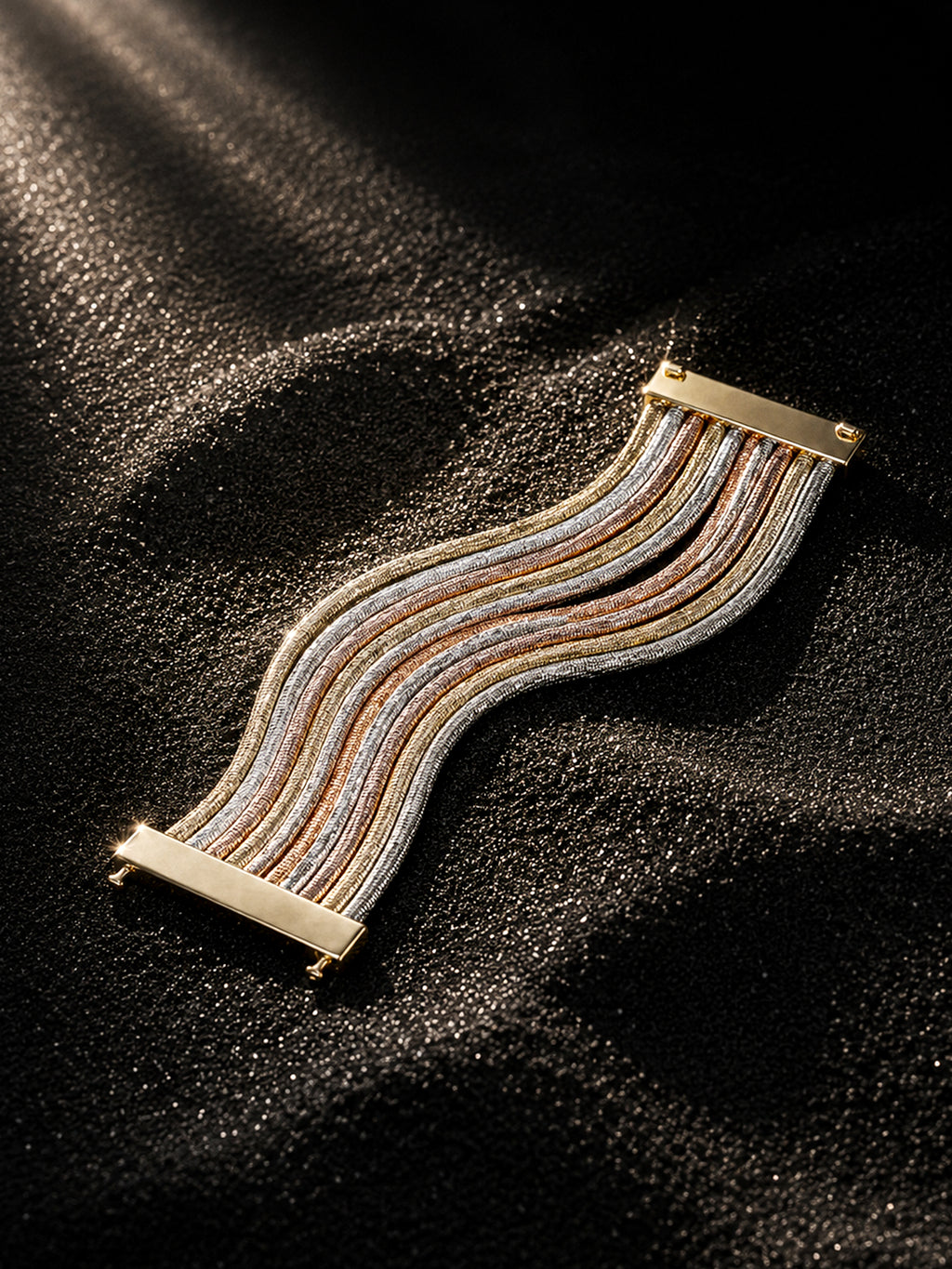The Aurora Crystal Wave Bracelet