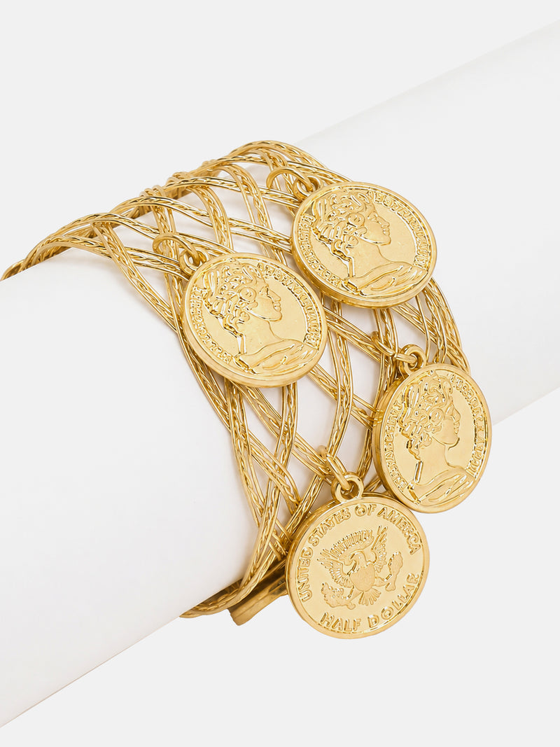 The Heritage Coin Charm Cuff