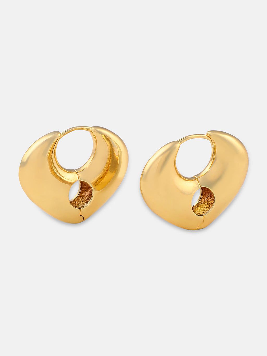 The Arched Hoop Earrings - California Gold