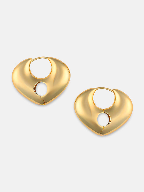 The Arched Hoop Earrings - California Gold