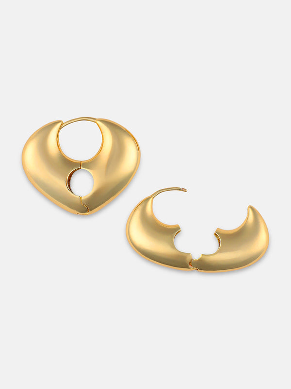 The Arched Hoop Earrings - California Gold