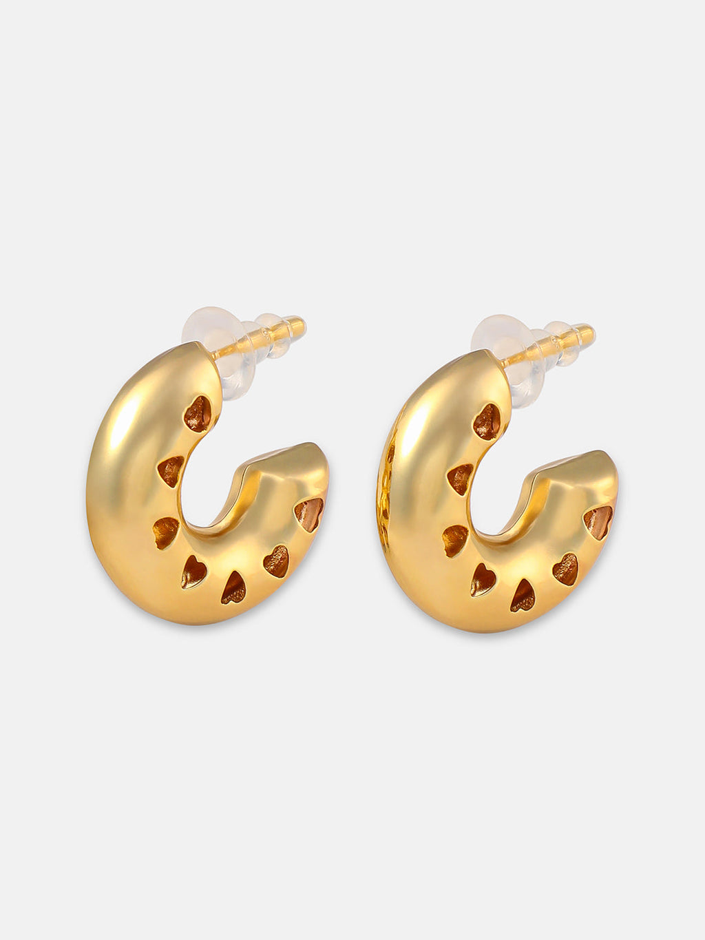 The Coeur Hoop Earrings - California Gold