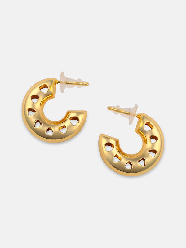 The Coeur Hoop Earrings - California Gold
