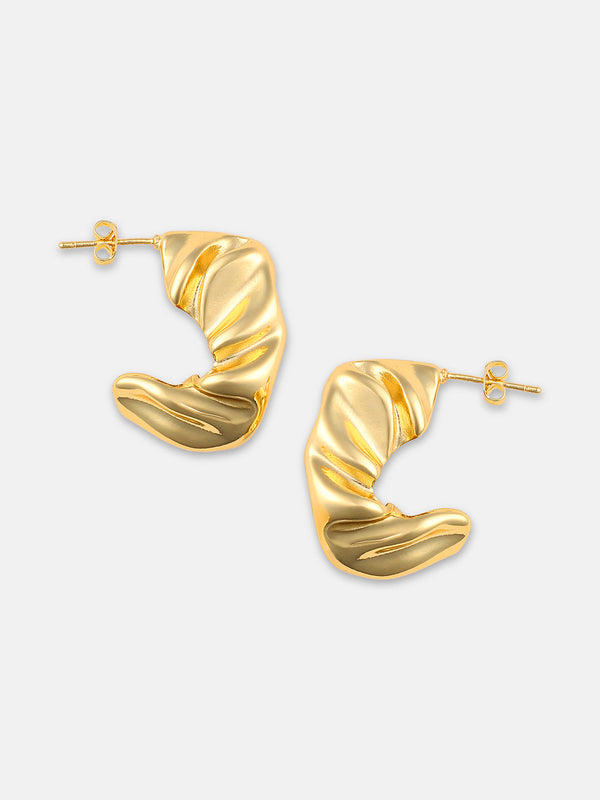 The Crumble Hoop Earrings - California Gold