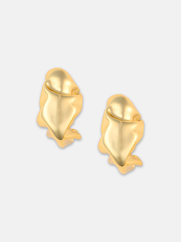 The Crumble Hoop Earrings - California Gold