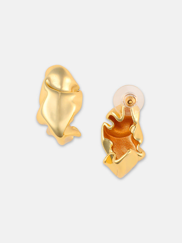 The Crumble Hoop Earrings - California Gold