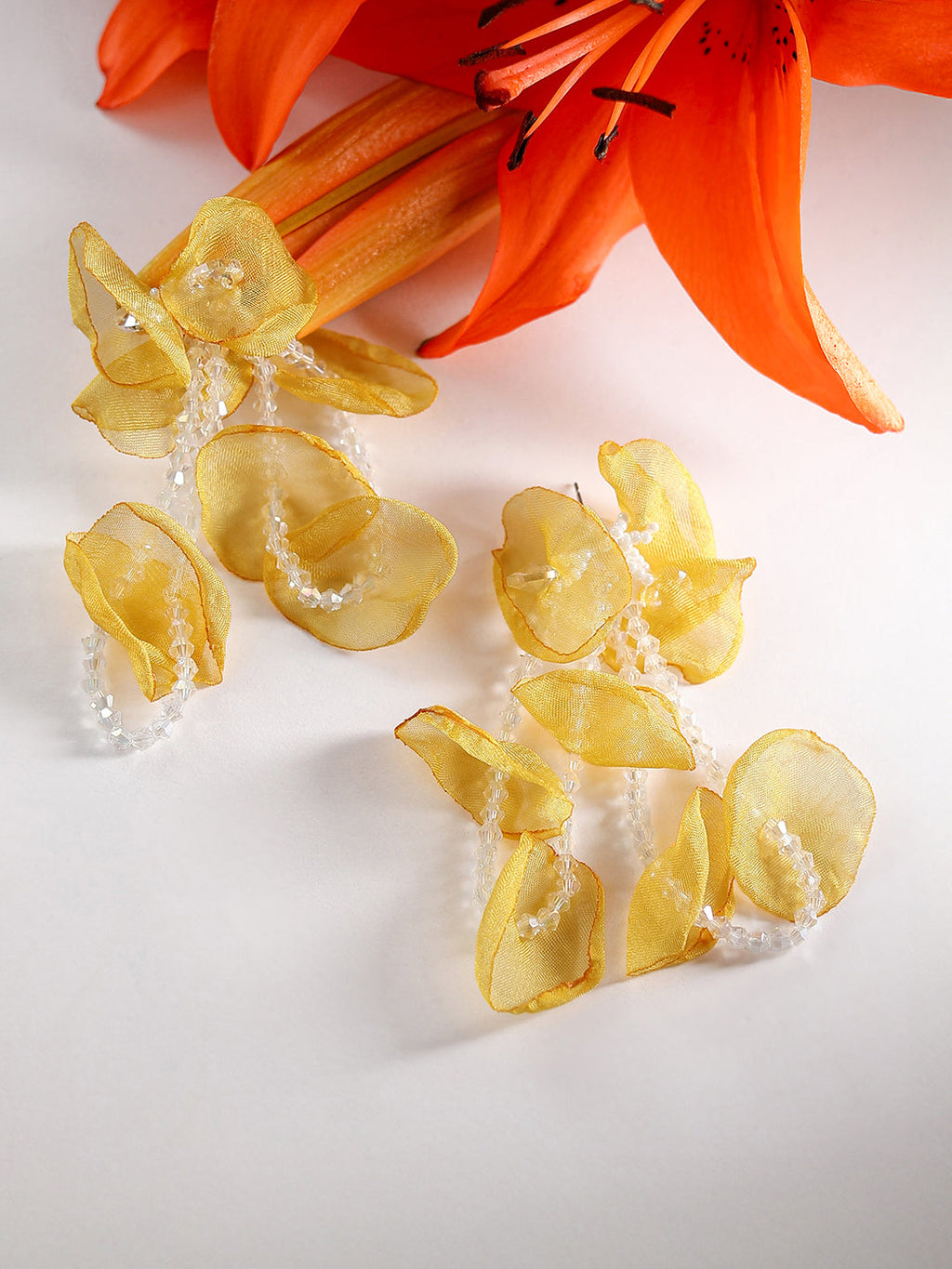 The Petalyn Drop Earrings - Lemon Yellow