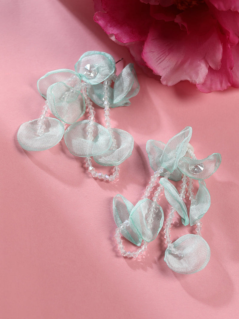 The Petalyn Drop Earrings - Mint Green