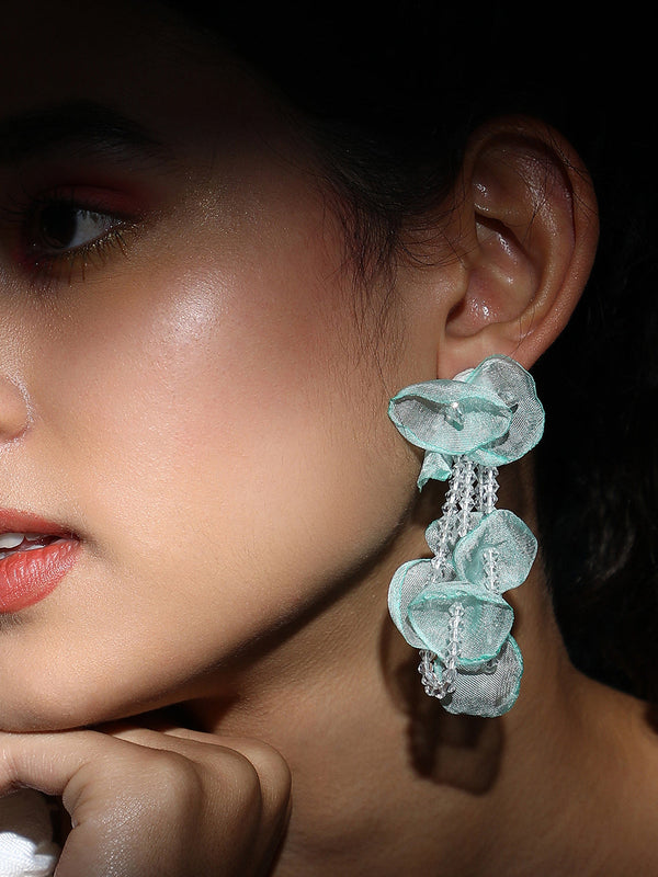 The Petalyn Drop Earrings - Mint Green