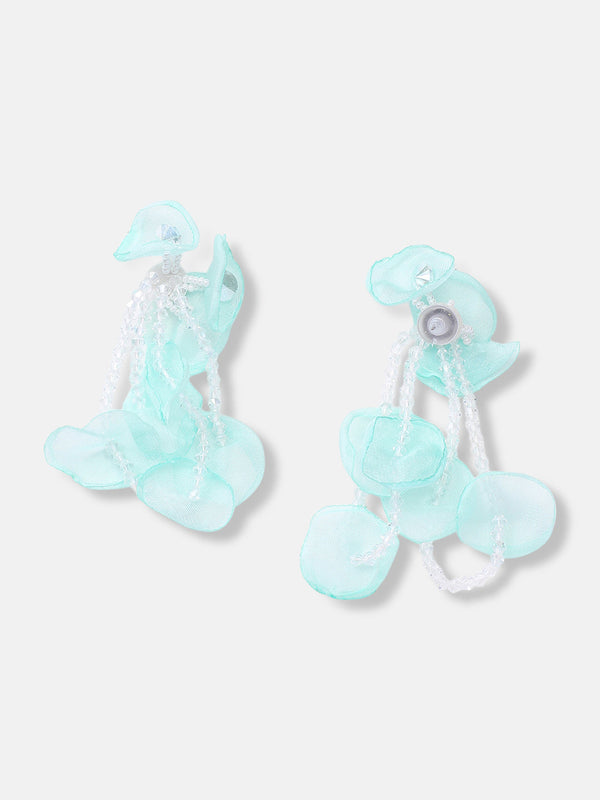 The Petalyn Drop Earrings - Mint Green