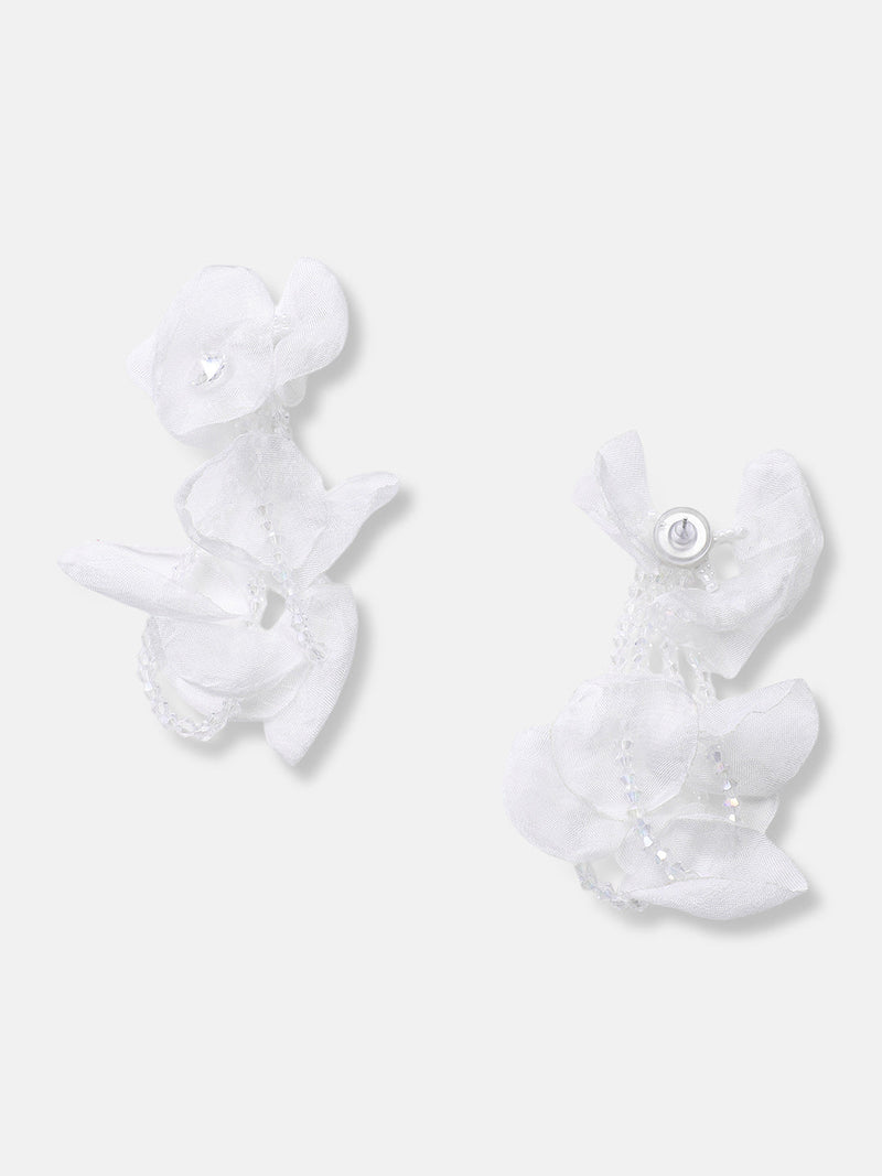 The Petalyn Drop Earrings - Daisy White