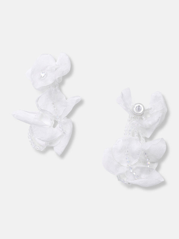 The Petalyn Drop Earrings - Daisy White