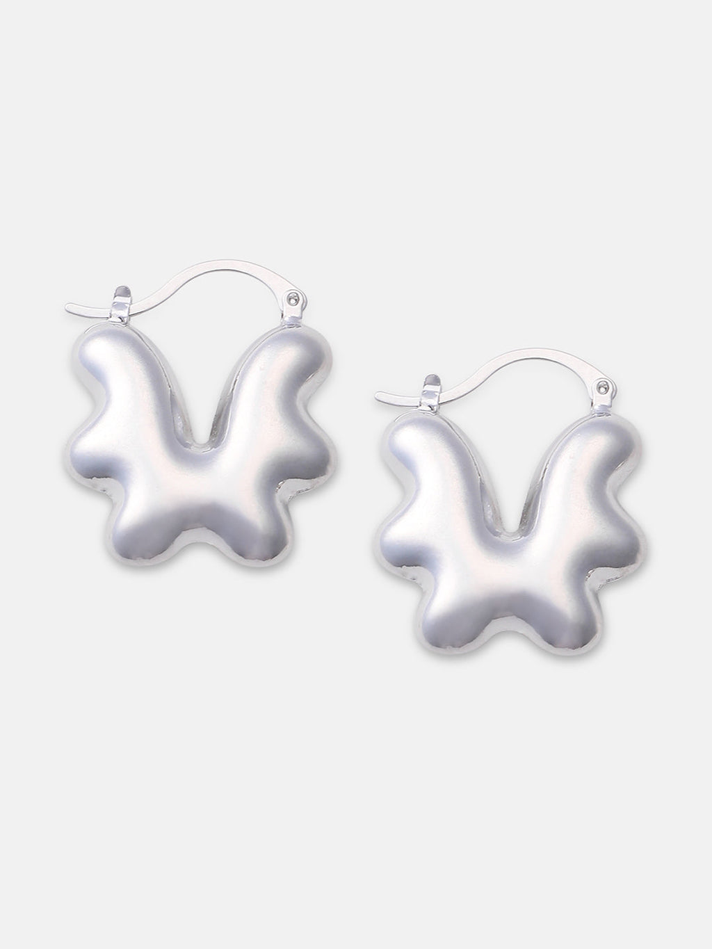 The Coronéa Hoop Earrings - Metallic Silver