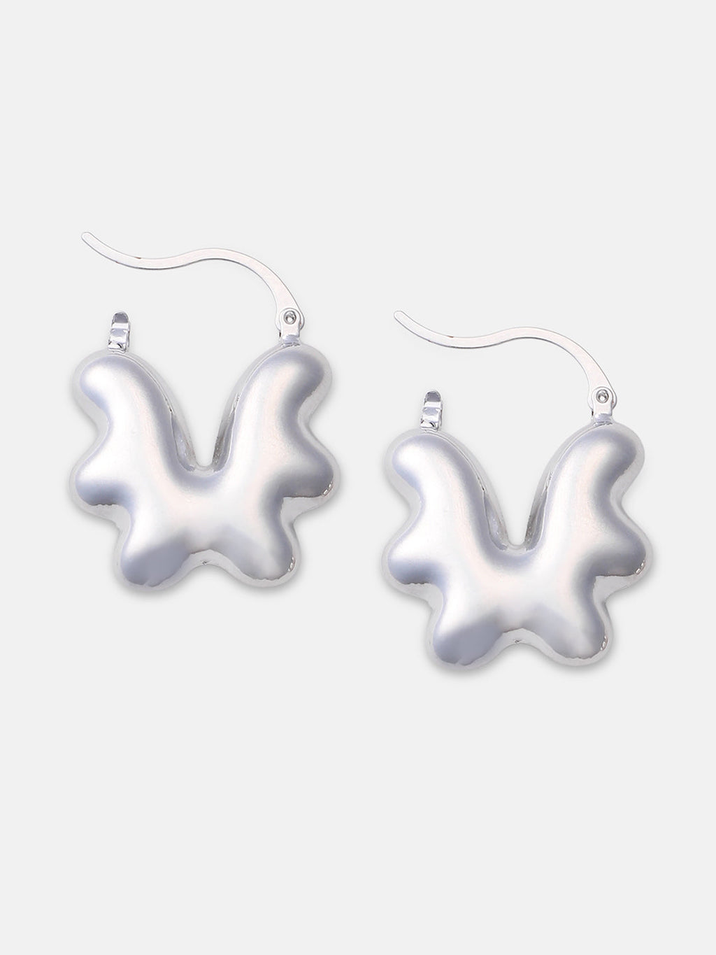The Coronéa Hoop Earrings - Metallic Silver