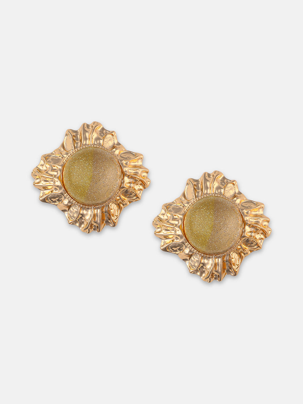 The Regentia Statement Earrings - Pale Yellow