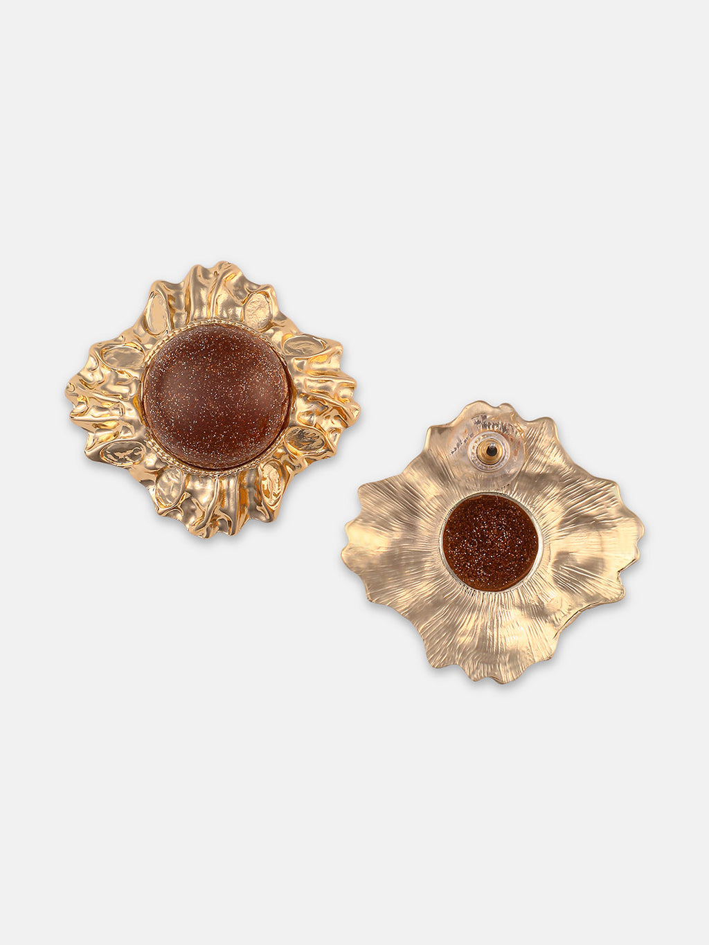 The Regentia Statement Earrings - Russet Brown