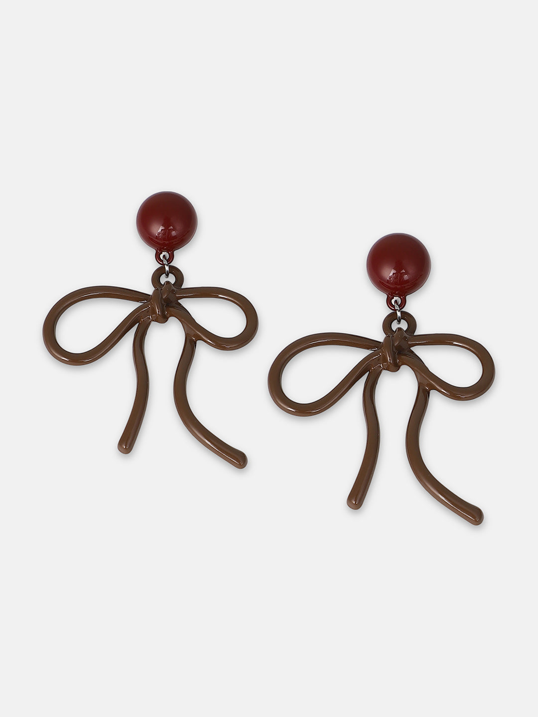 Women's The Knoté Drop Earrings - Chocolate Brown
