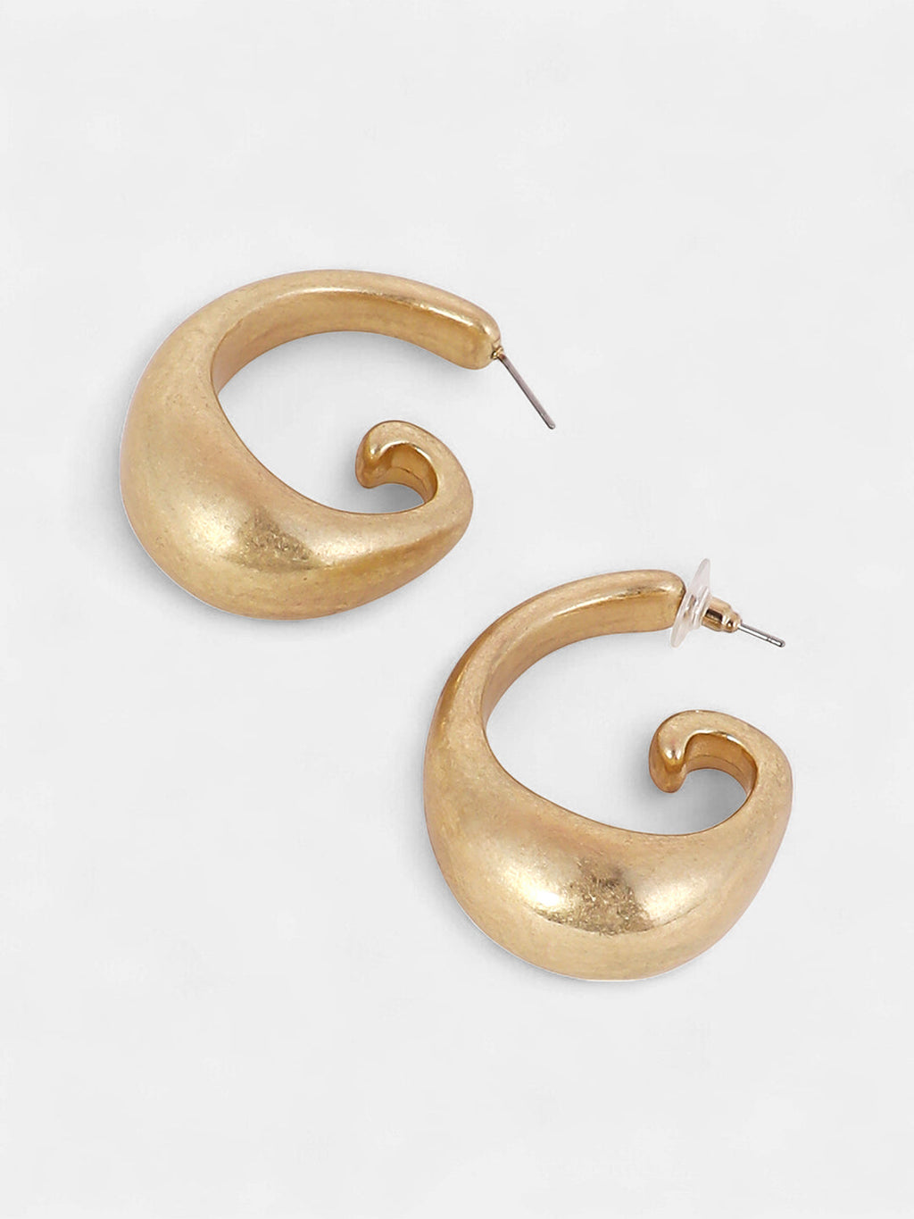The Swirl Hoop Earrings - California Gold