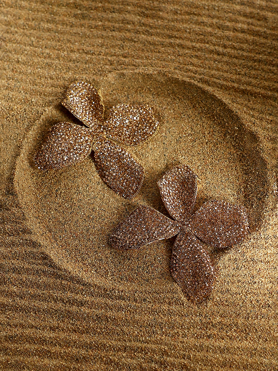 The Bling-Petalia Statement Earrings - Antique Gold