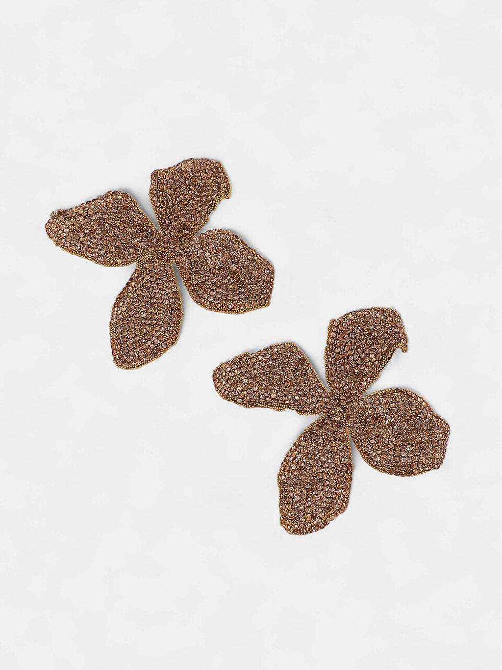 The Bling-Petalia Statement Earrings - Antique Gold