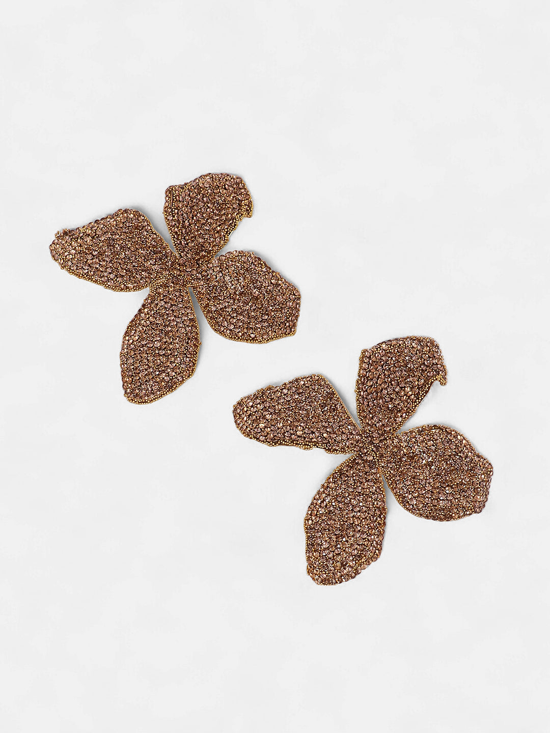 The Bling-Petalia Statement Earrings - Antique Gold