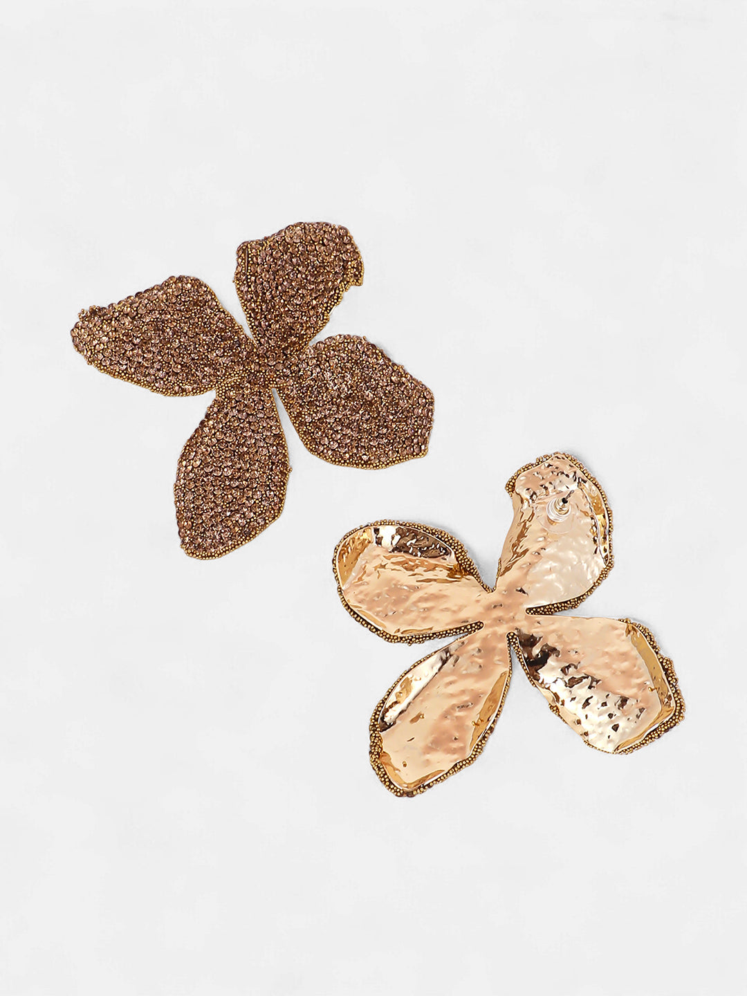 The Bling-Petalia Statement Earrings - Antique Gold