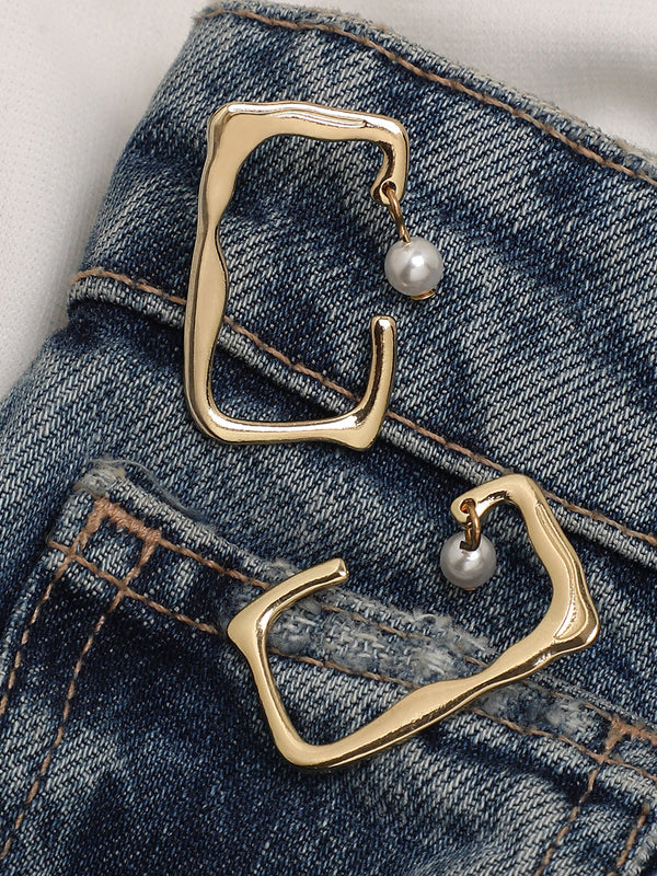 The Cadre Drop Earrings - Rose Gold