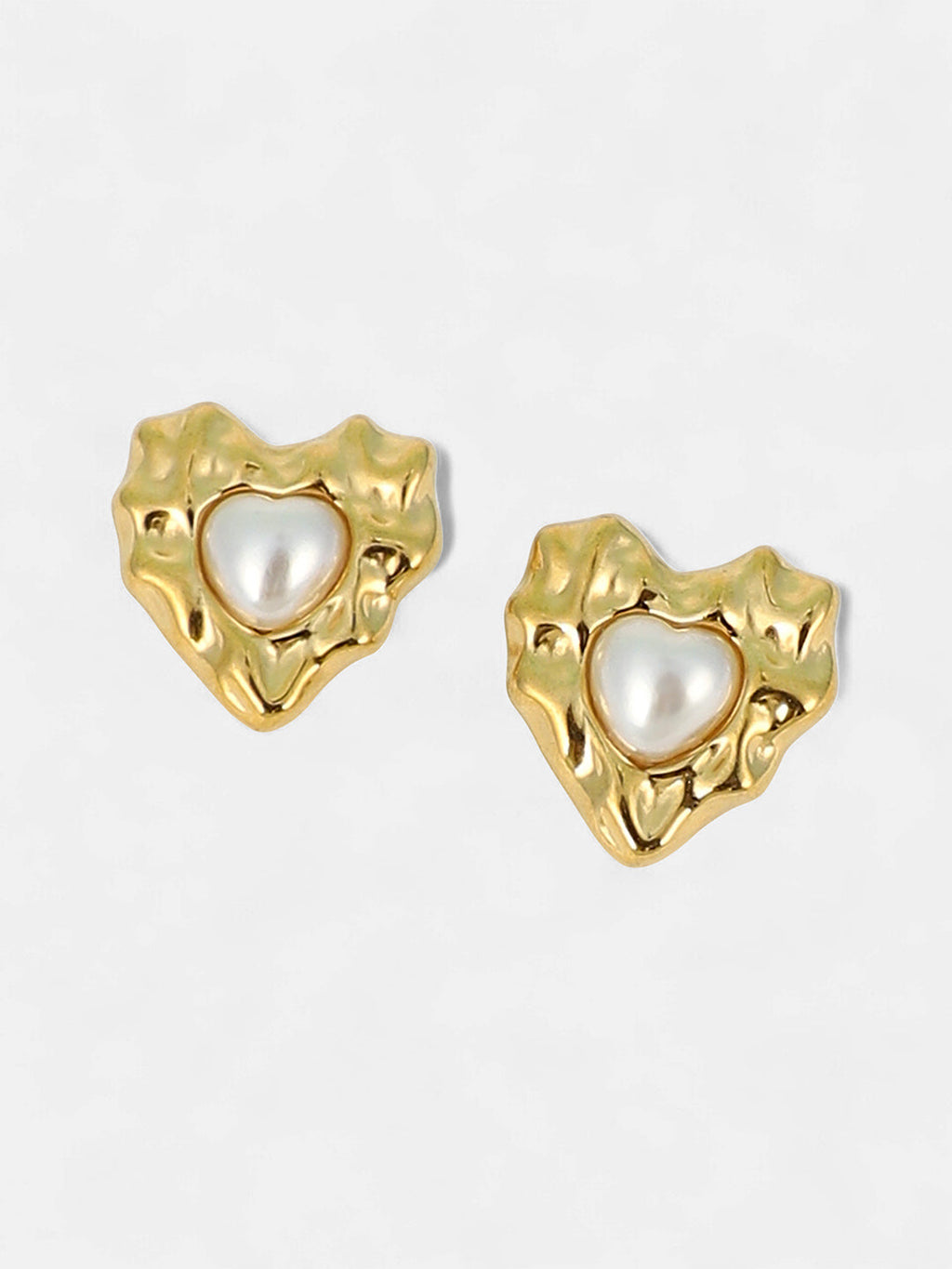 The Bordeaux-Coeur Stud Earrings - California Gold