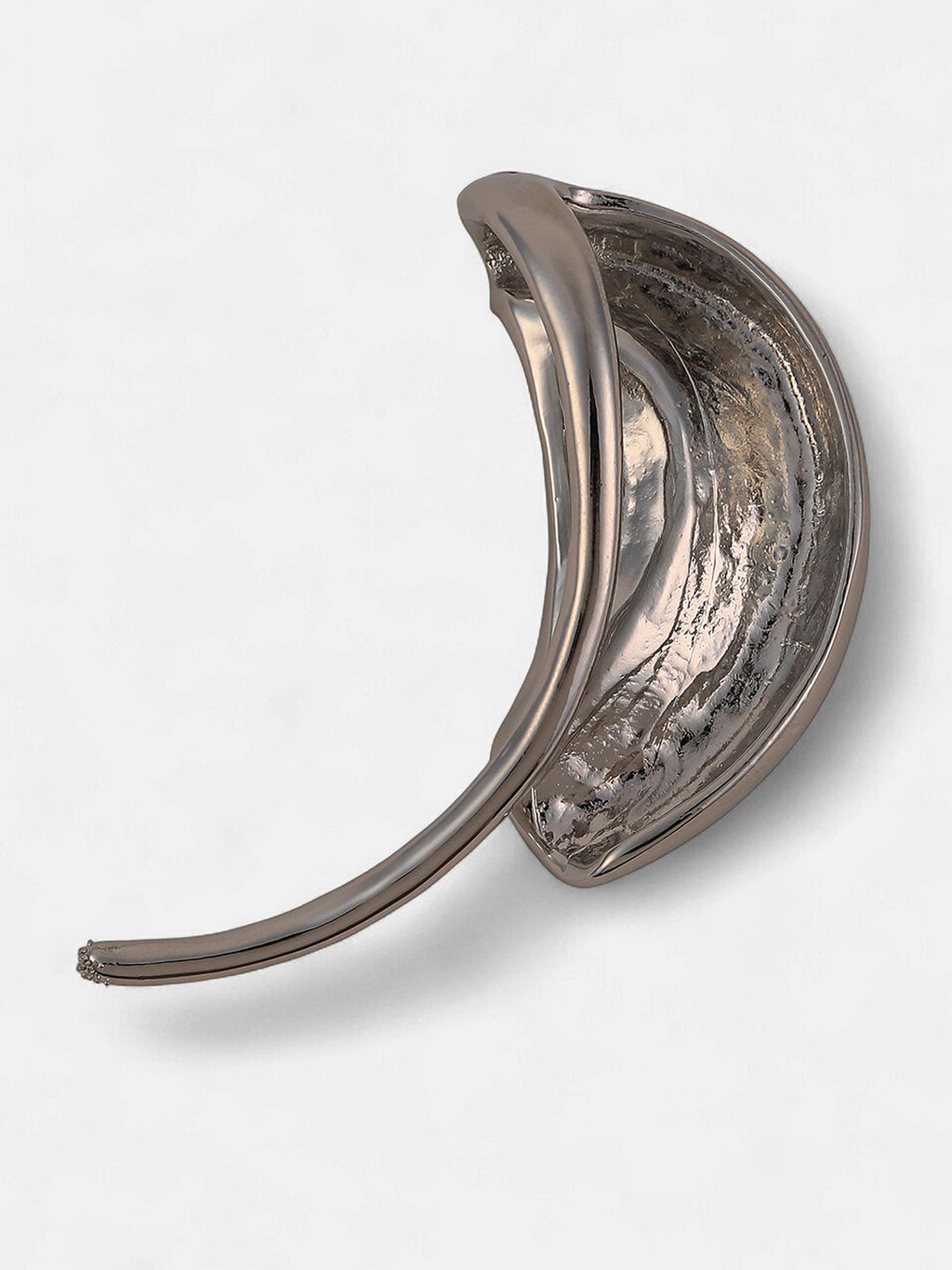 The Metallic-Mold Cuff Earrings - Metallic Silver