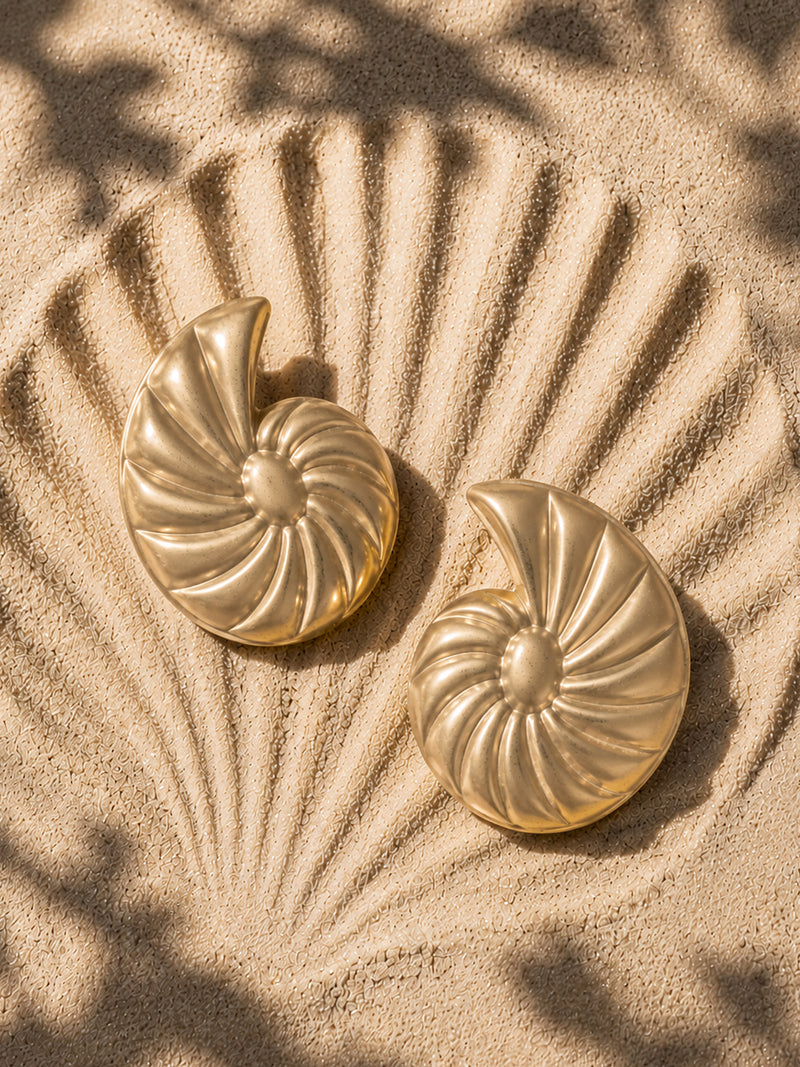 The Ripple Spiral Stud Earrings