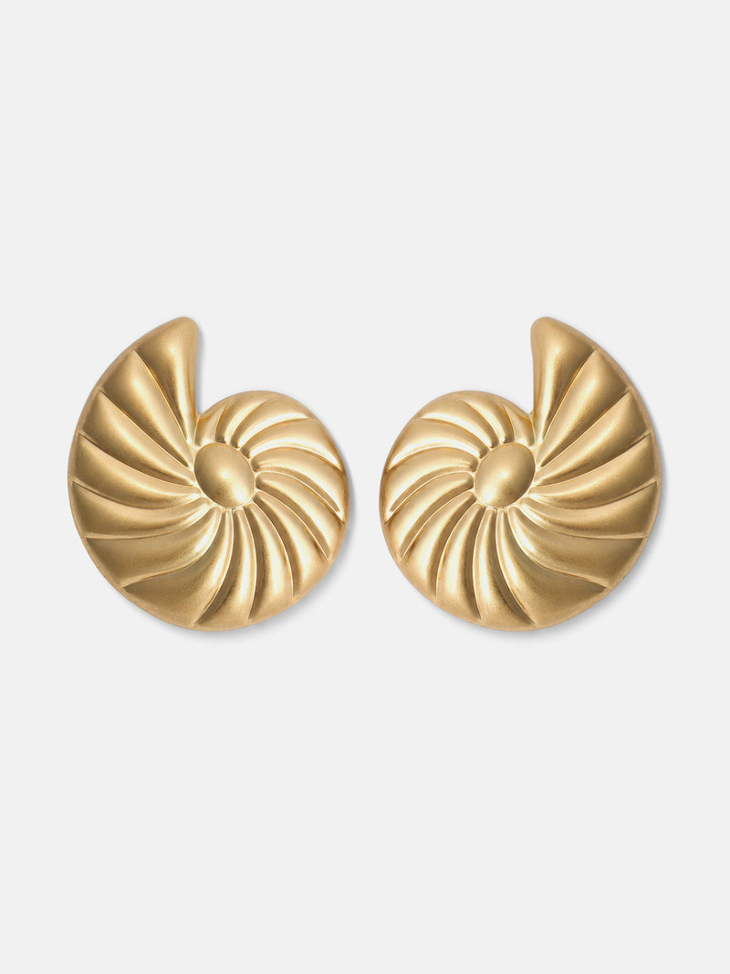 The Ripple Spiral Stud Earrings