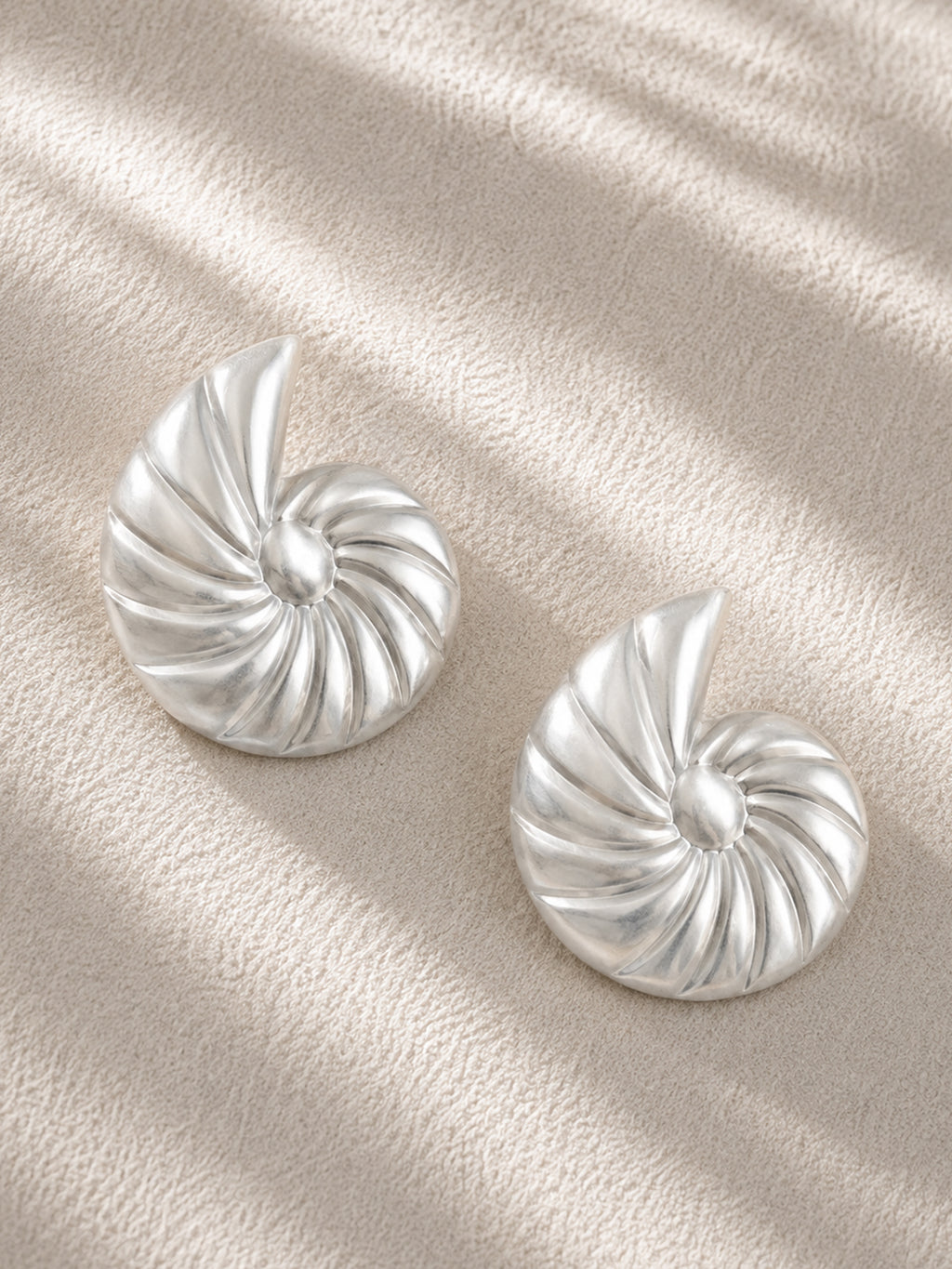 The Luna Spiral Stud Earrings
