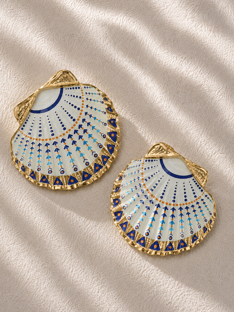 The Seashell Fan Drop Earrings
